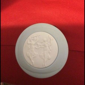 Tharaud Limoges Cameo Trinket Box w Lid